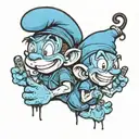 Smurf tattoo design idea