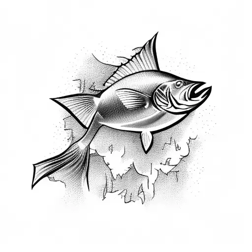 Alaska fishing tattoo design idea