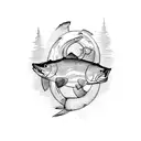 Alaska fishing and crabbing  tattoo design idea