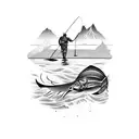 Alaska fishing and crabbing  tattoo design idea