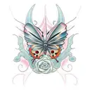 Evil Butterfly  tattoo design idea