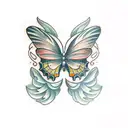 Evil Butterfly  tattoo design idea