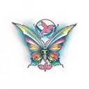 Evil Butterfly  tattoo design idea