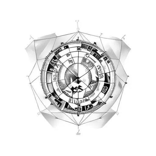 Leo and Cancer zodiac constellation tattoo design idea