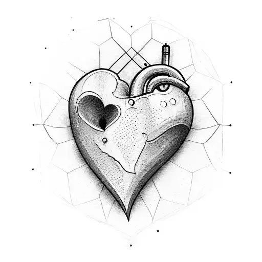 Crying Heart tattoo design idea