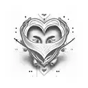 Crying Heart tattoo design idea