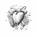 Crying Heart tattoo design idea