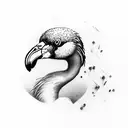 flamingo with 7 tattoo design idea