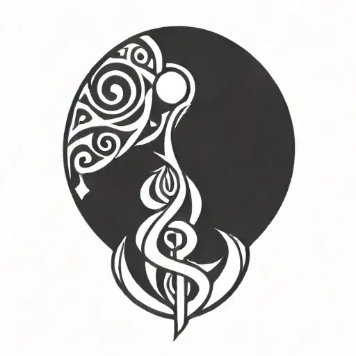wisdom and light symbol intertwined along with zelda wind waker tattoo design idea