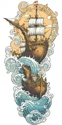 change it to black and white tattoo design idea