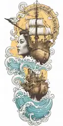 change it to black and white tattoo design idea