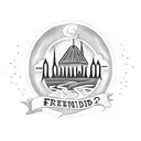 A tattoo design inspired by the TV show 'Friends', with iconic elements like the Central Perk coffee shop and the characters surrounded by nature motifs tattoo design idea