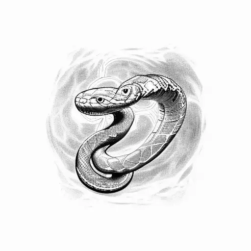 snake, cancer, skydiver tattoo design idea