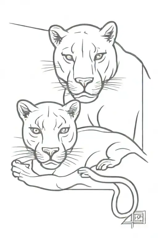 Panther and Rat King tattoo design idea