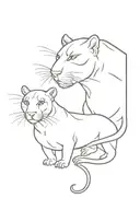 Panther and Rat King tattoo design idea