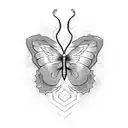 butterfly and snake tattoo design idea