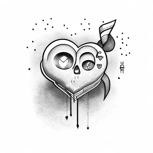 Crying Heart tattoo design idea