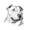 a bull terrier tattoo design idea