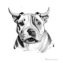 a bull terrier tattoo design idea