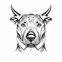 a bull terrier tattoo design idea