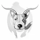 a bull terrier tattoo design idea