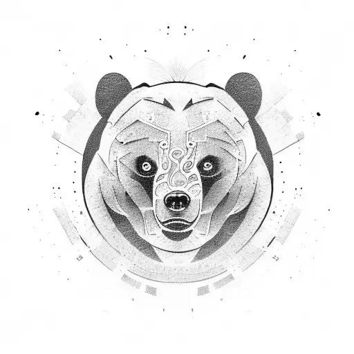  Angry muai Thai bear  tattoo design idea