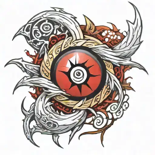 sharingan uchiha madara reaper tattoo design idea