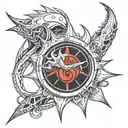 sharingan uchiha madara reaper tattoo design idea