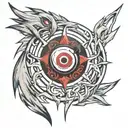 sharingan uchiha madara reaper tattoo design idea