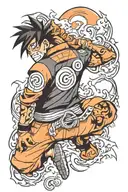 Naruto sleeve tattoo tattoo design idea