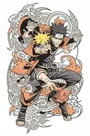 Naruto sleeve tattoo tattoo design idea