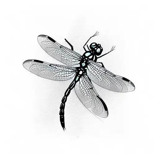 Dragonfly. Its body is a semicolon tattoo design idea