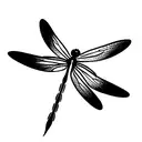 Dragonfly. Its body is a semicolon tattoo design idea