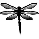 Dragonfly. Its body is a semicolon tattoo design idea