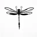 Dragonfly. Its body is a semicolon tattoo design idea