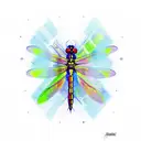 Dragonfly. Its body is a semicolon tattoo design idea