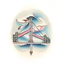 Bridge over chasm tattoo design idea