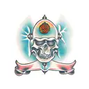 Bridge over chasm tattoo design idea