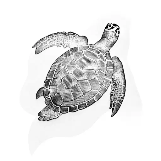 sea turtle  tattoo design idea