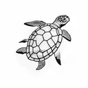 sea turtle  tattoo design idea