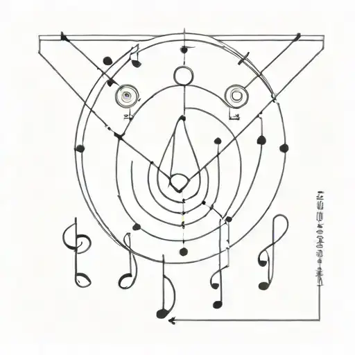 radiohead songs and music notes tattoo design idea