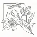 tulip rose lily hyacinth lilac flowers tattoo design idea