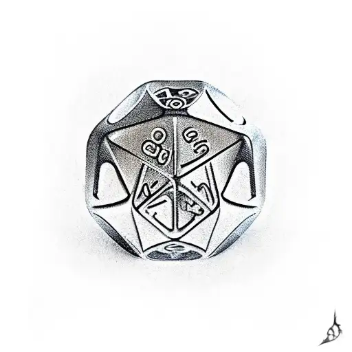 dnd dice  tattoo design idea