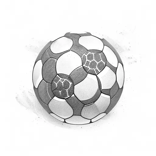 A soccer ball made of beer bottles tattoo design idea