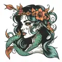 Mermaid tattoo design idea