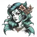 Mermaid tattoo design idea