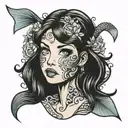 Mermaid tattoo design idea