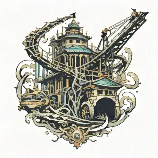 roller-coaster  tattoo design idea