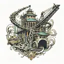 roller-coaster  tattoo design idea