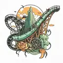 roller-coaster  tattoo design idea